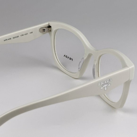 Prada PRA05V 17K1O1 BRAND NEW Eyeglasses White Ivory Women Square Unisex - Picture 10 of 11